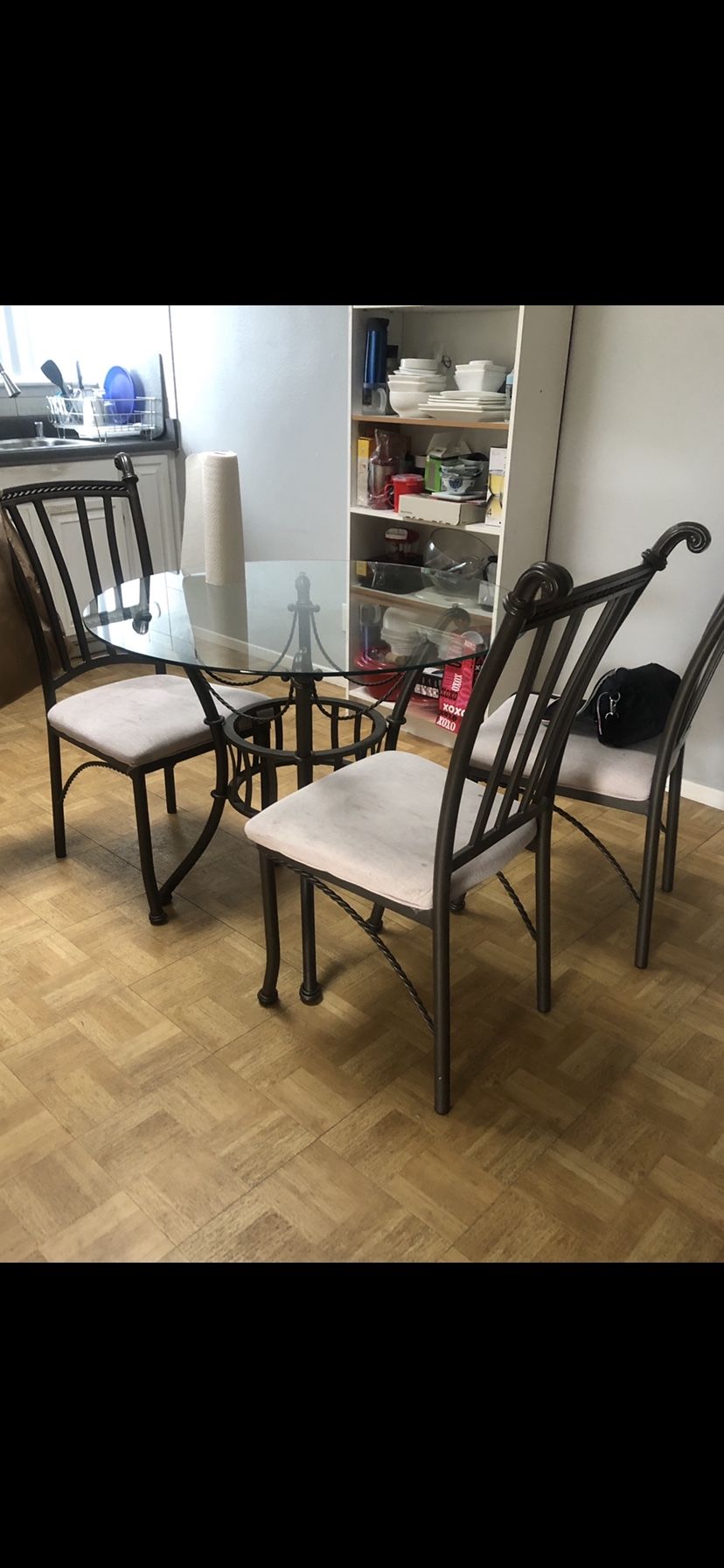 Glass Dining Table set for Sale