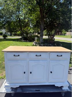 50” white farmhouse buffet tv console cabinet coffee bar