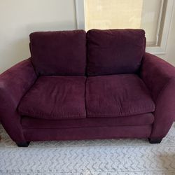 Loveseat Couch in Plum