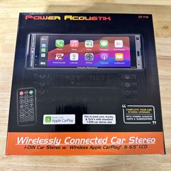 Power Acoustik CP-71W 6.5” Touchscreen, Wireless Apple CarPlay & Android Auto Radio Head Unit