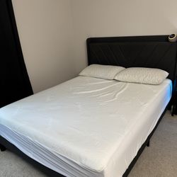 Queen Bed Frame Plus Queen Mattress & 2 Coop Pillow