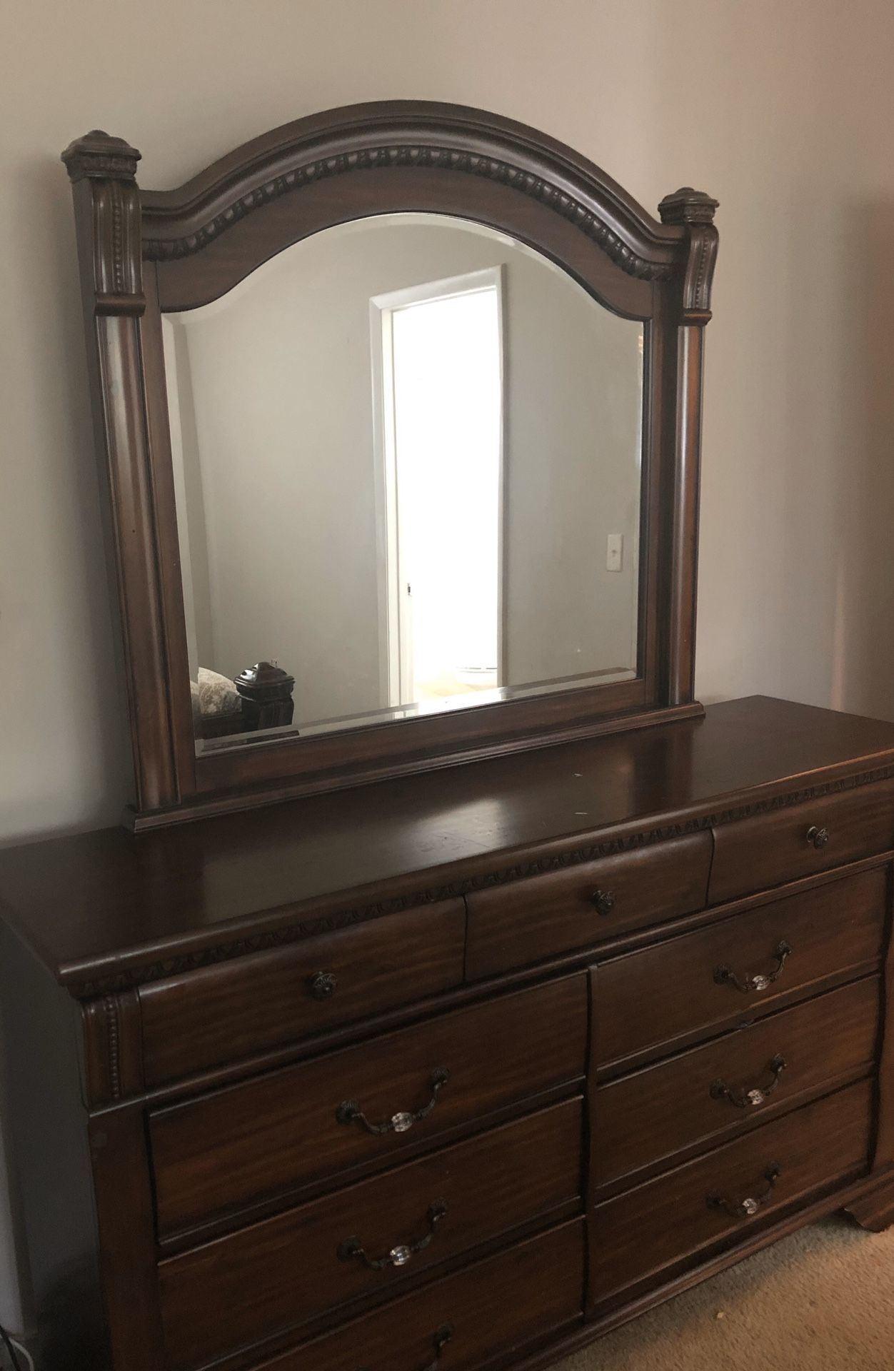 Dresser and mirror