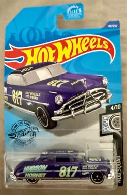 Hot Wheels Purple “52” Hudson Hornet, Rod Squad Card #140