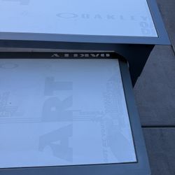 2 Rare Aluminum Oakley Display Tables 