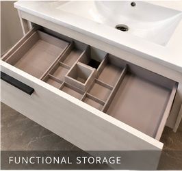 Floating Bathroom Vanity with Sink and Drawer