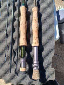 Lot of (3) Broken TFO Fly Rods for Parts/Repair + TFO Hard Case (Axiom II-X, BVK, Axiom II)