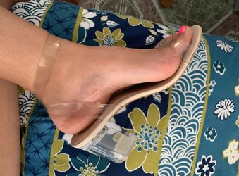 Clear sandals size 9