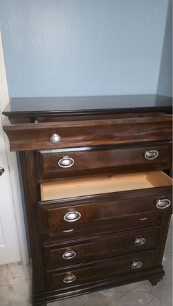 Brown wood dresser
