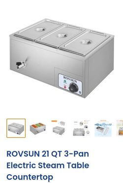 21qt. countertop electric steam food warmer
