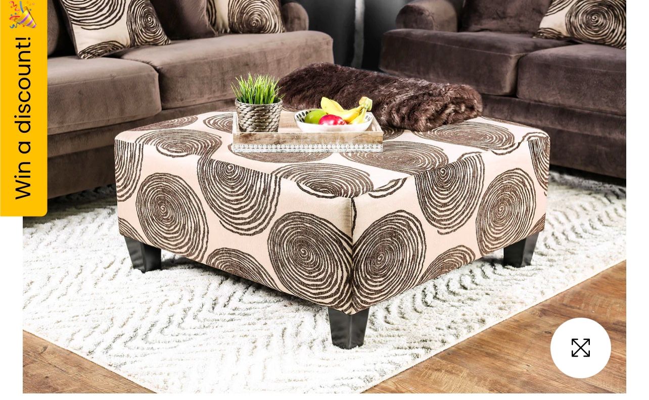 Groovy Brown Sectional & Ottoman