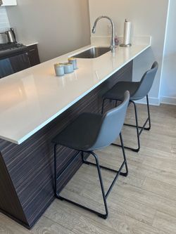 (2) Gray Barstools
