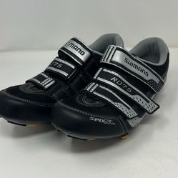 Shimano SPDPS - R075 Cycling Bike Shoes Black Silver Mens Size 10.5/45