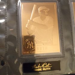22k gold BABE RUTH card (rare)