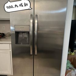 Fingerprints stainless resistant steel side by side refrigerator 