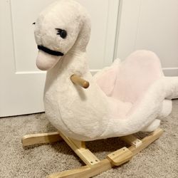 Plush Swan Rocking Horse 