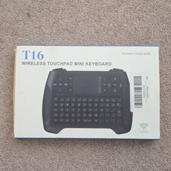 T16 Wireless Touchpad Mini Keyboard - 2.4 GHz With User Manual And USB Connector