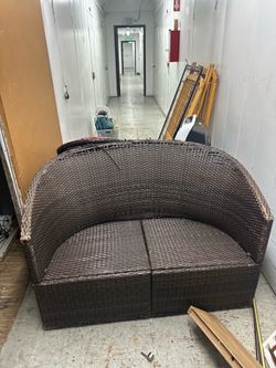 Patio Furniture long seat and 2 chairs