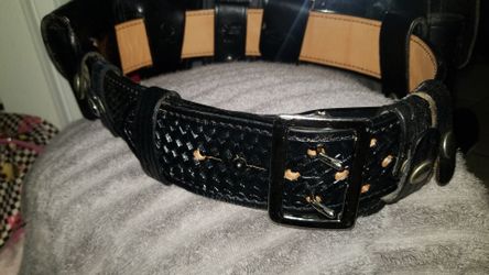 Leather duty belt