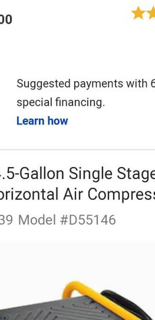 Dewalt 6gal Air Compressor.
