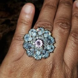 Flower CZ Ring Size 8