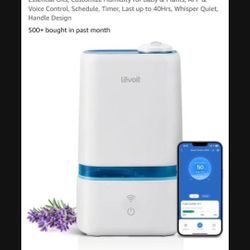 LEVOIT 4L Smart Cool Mist Humidifier for Home Bedroom with Essential Oils, Customize Humidity for Baby & Plants, APP & Voice Control, Schedule, Timer