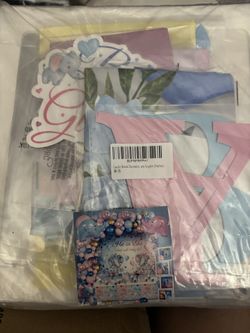New sealed Elephant gender reveal decoration set