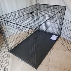 New IN Box! XXL'XXXL Dog Crate 2 Doors With Tray Up To 125lbs Folding Puppy Dog Kennel Animal Cage Dog Anxiety Shelter