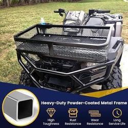 New Heavy Duty ATV Front Basket Universal UTV Rear Rack Carrier Cargo Carrier Storage Basket