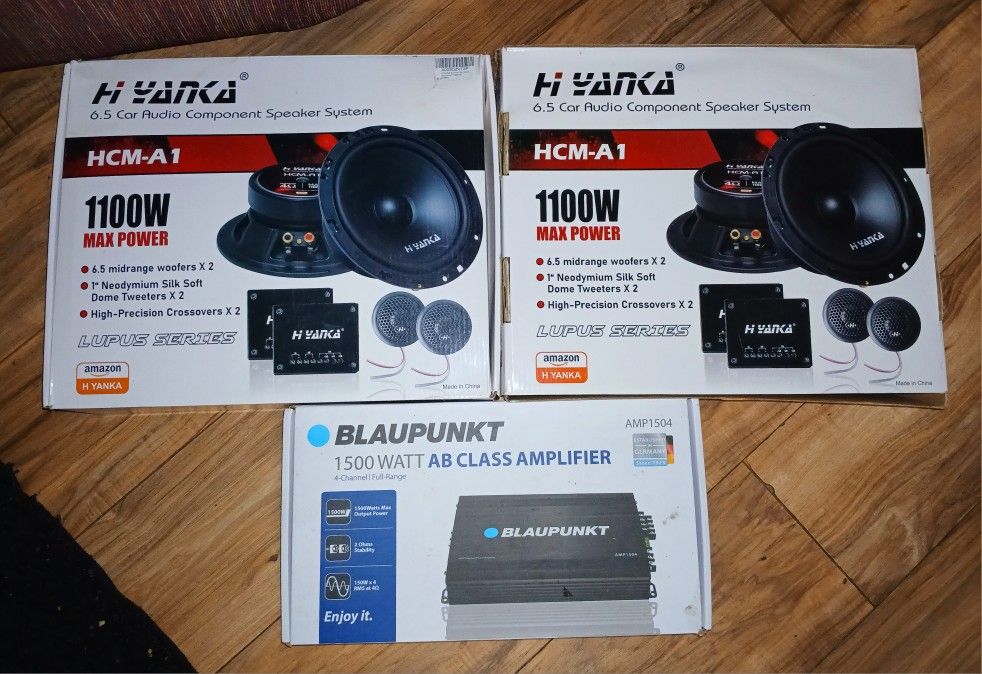 Car Stereo Speakers and Amplifier