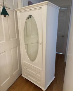 Vanity two drawer mirror, dresser