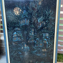 1970's Very Rare Tree House Blacklight poster, Wester Grapgics, Vgt. Org. 