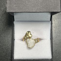 14k Chino Link Heart Ring