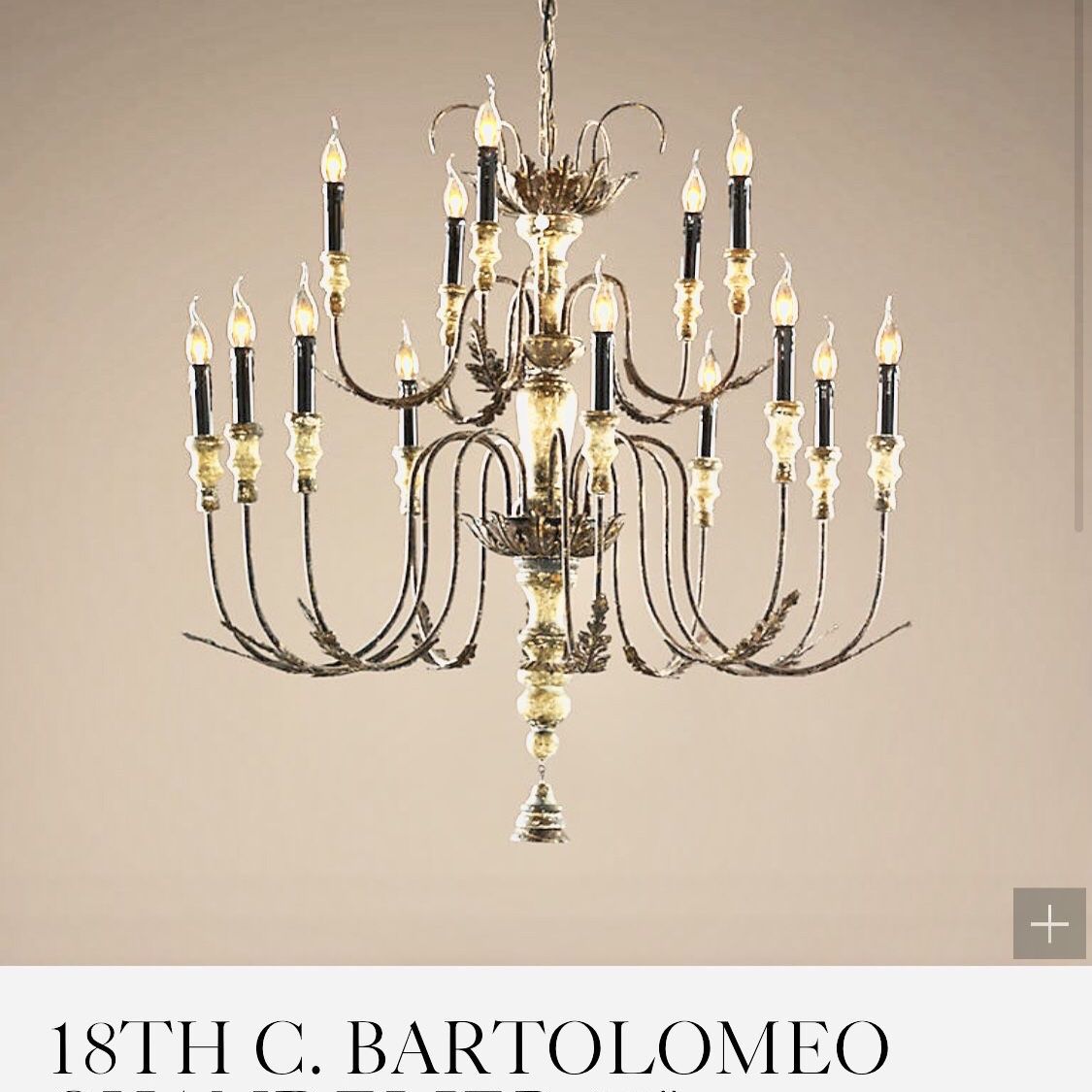 Restoration Hardware 18th C. Bartolomeo Chandelier