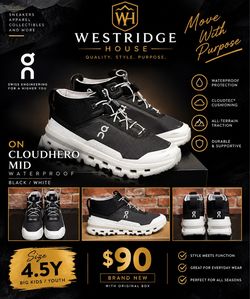 On Cloudhero Mid Waterproof Sneakers Black/White