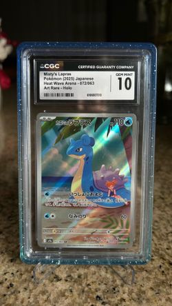 Pokemon Misty's Lapras Art Rare Holo CGC 10 072/063 Sv9a Japanese