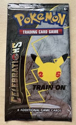 Pokémon TCG: Celebrations Booster Pack 4 Card Pack. New Factory Sealed