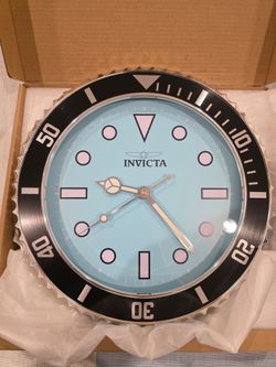 Wall clock Invicta Pro Diver 12" Wall Clock, Teal/Black