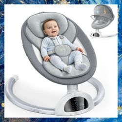 New Electric Infant Baby Swing With Speakers, 5 Swing Speed And Remote Control. New, In Box.