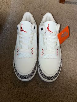 Air Jordan 3 White Cement Sneakers size 12