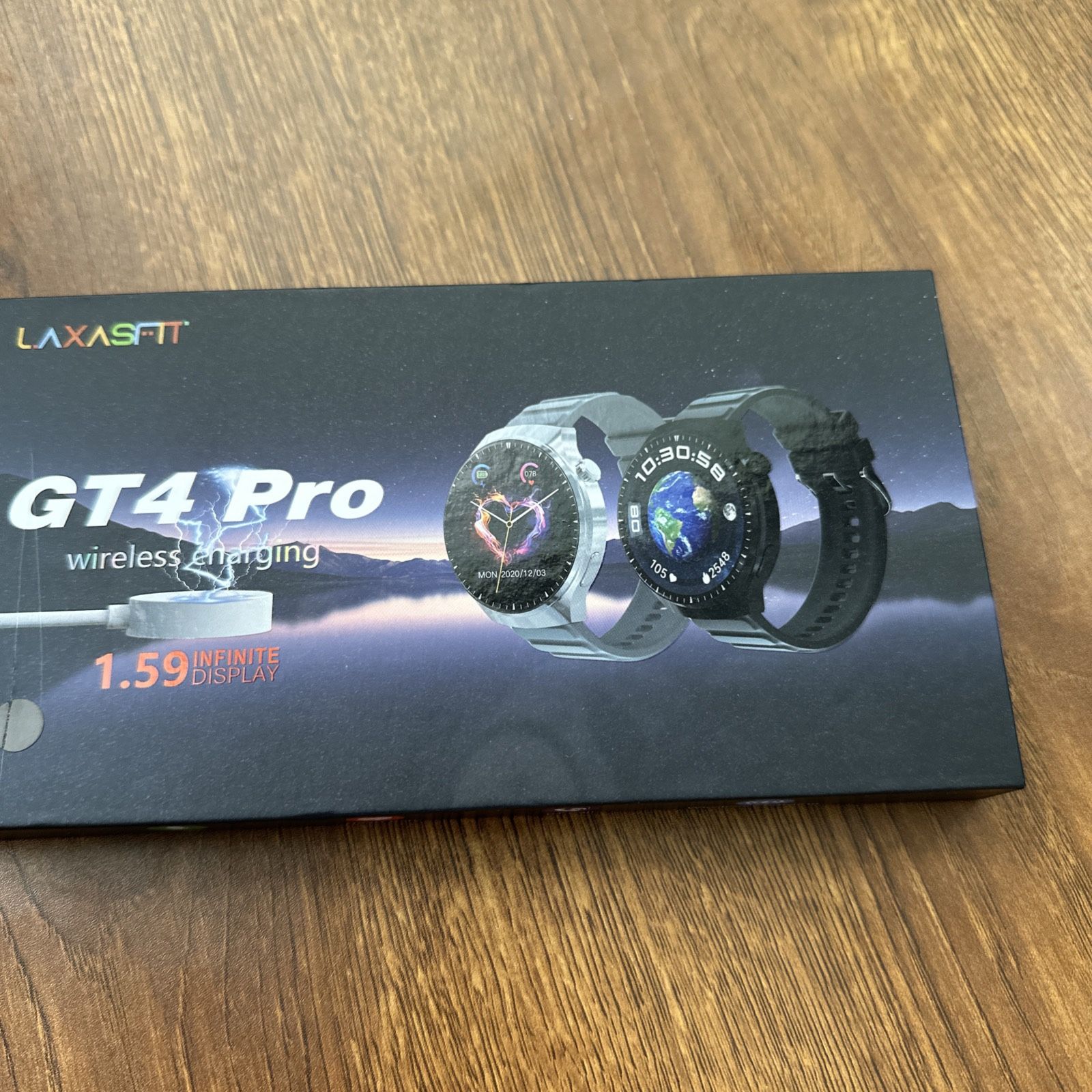 New! GT4 PRO Smartwatch- 1.59" Display-Android OS-2 Band/black