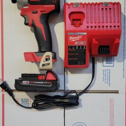 Milwaukee M18 1/4 Hex Impact Driver W/ 2.0 Battery & Charger 
