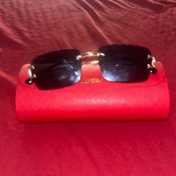 Black Lense Cartier Glasses 