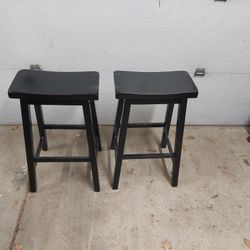Black Wood Stools