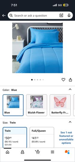 Twin size comforter