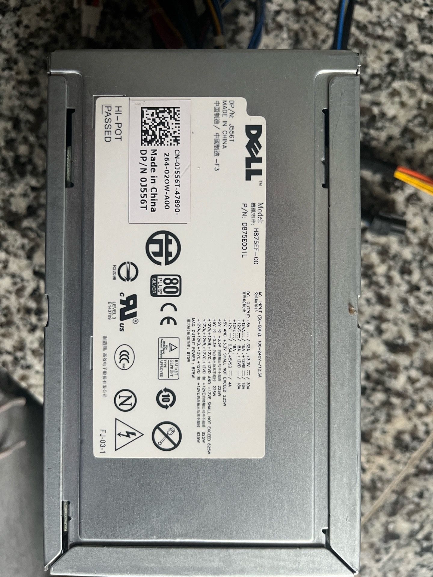 875w Power Supply: Dell H875EF-00