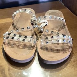 Clear Strap Gladiator Sandals