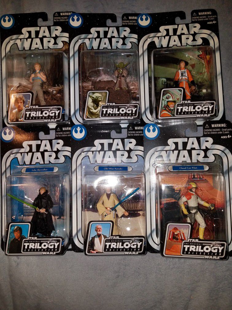 ** NEW / NM ** 6 2004 STAR WARS THE TRILOGY COLLECTION ACTION FIGURES