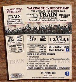 2 - 6 Train VIP Box Tickets + VIP Lounge (Sec 102-P) – Will Split!