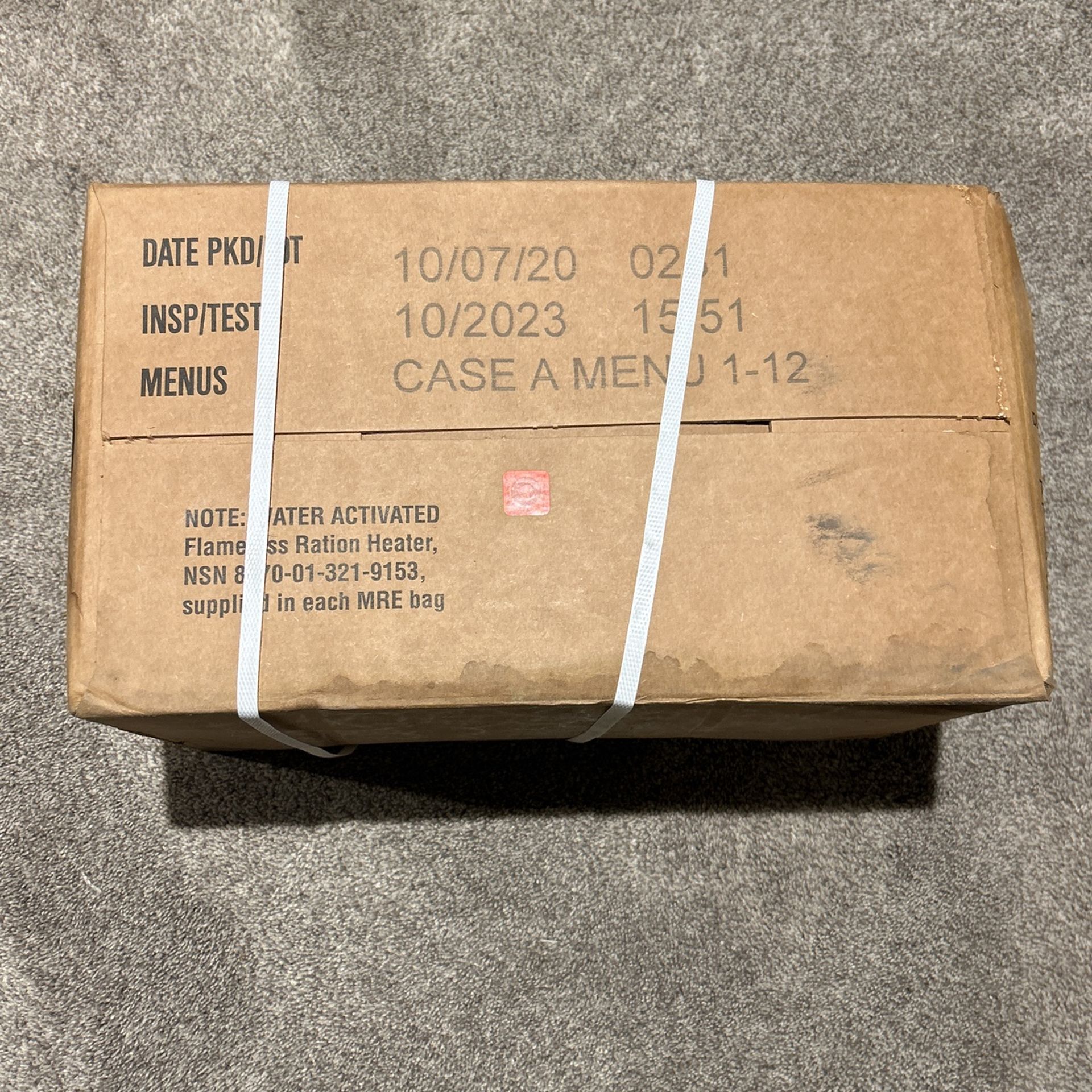 Authentic Military MREs, Case A