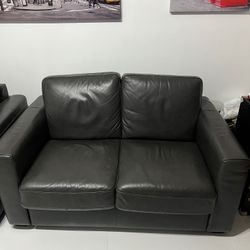 Leather Sofa Bed $550